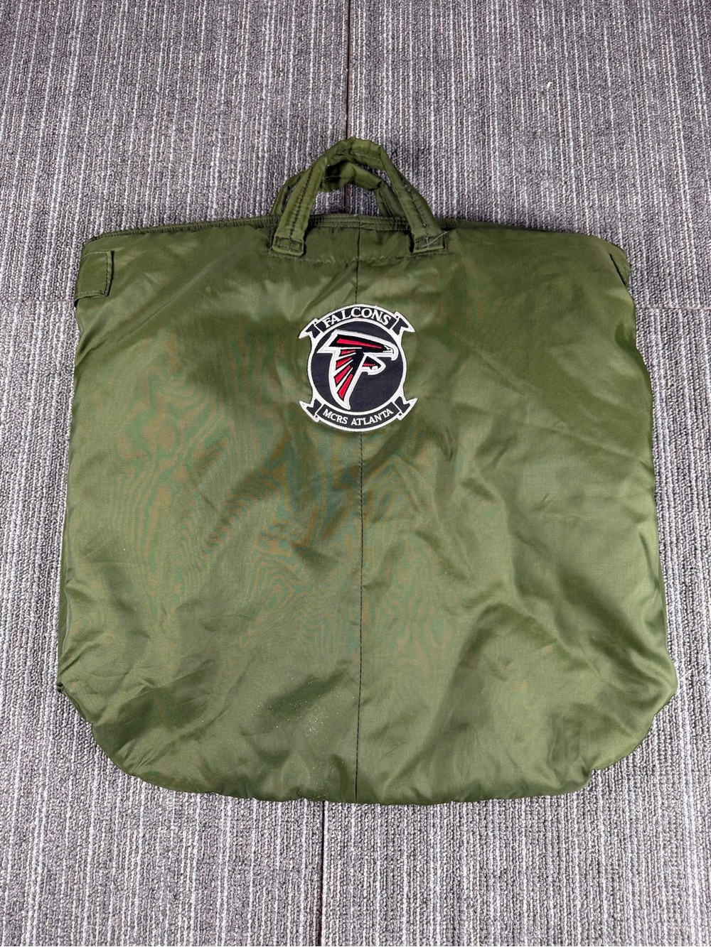 Olive Green Bag with Atlanta Falcons Patch